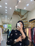 Fiyonk Ve Tüy Detaylı Şık Elbise