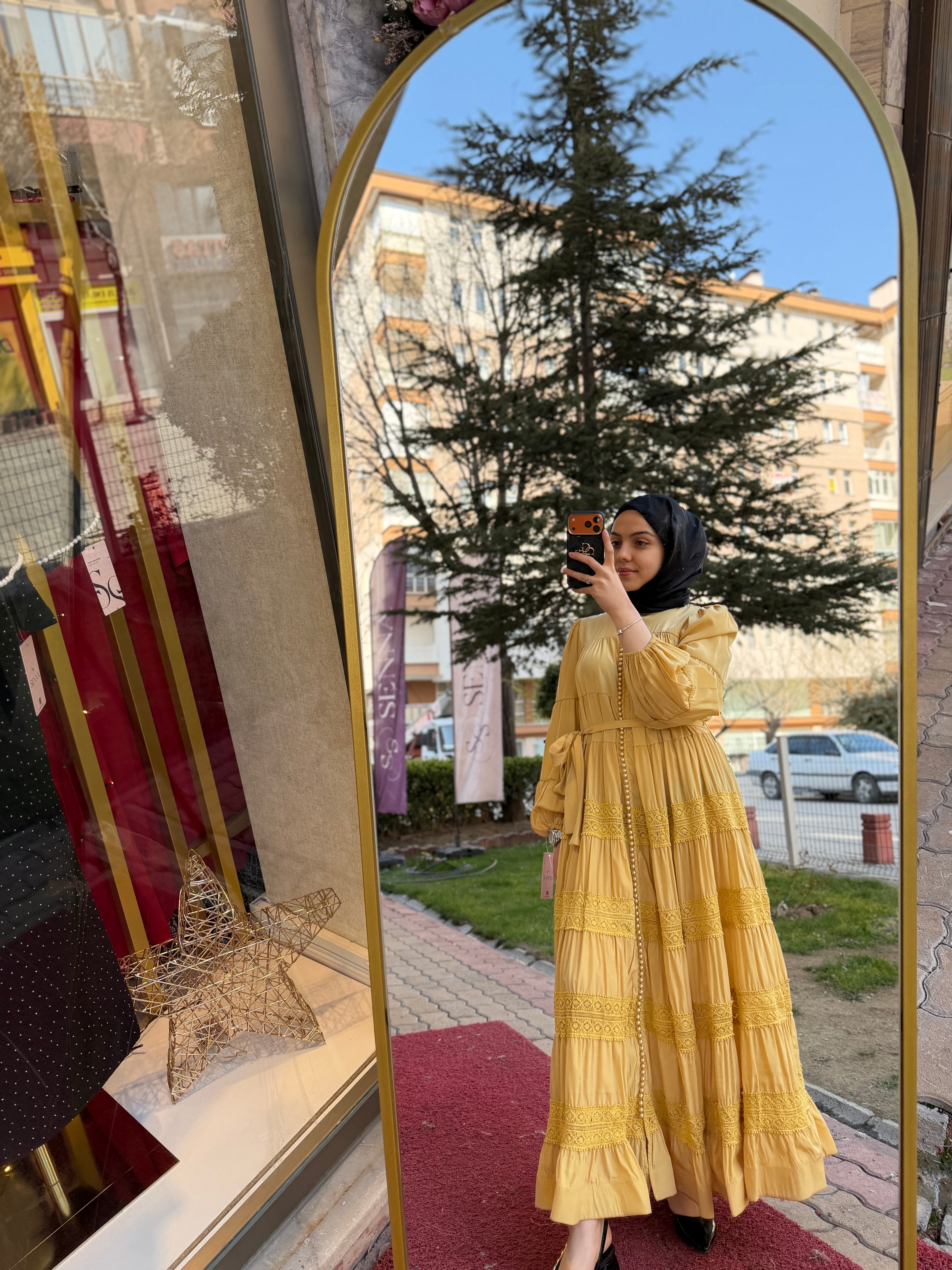 İthal Mimoza Elbise