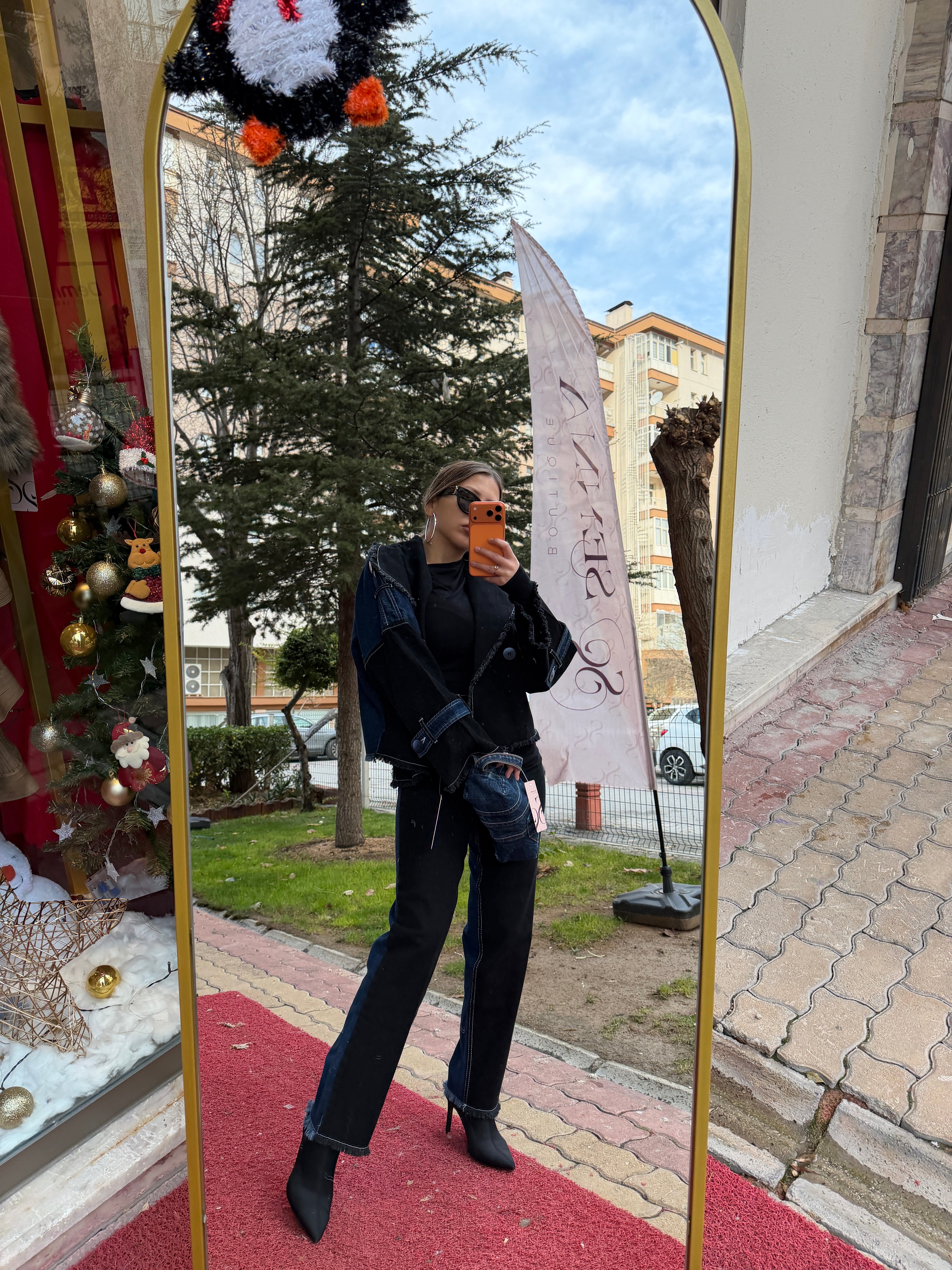 Premium Çift Renkli Denim Takım